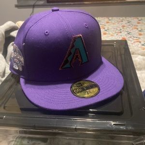 2001 WS Purple and Pink Arizona Diamondbacks Hat 7 3/4